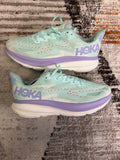 Hoka Clifton 9 Trainers UK9.5 - Mint & Purple - Brand New