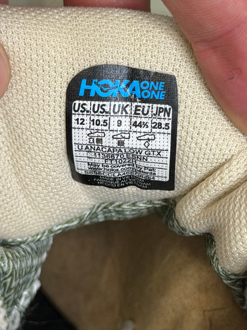 Hoka Anacapa 2 Trainers UK9 - Beige - Brand New