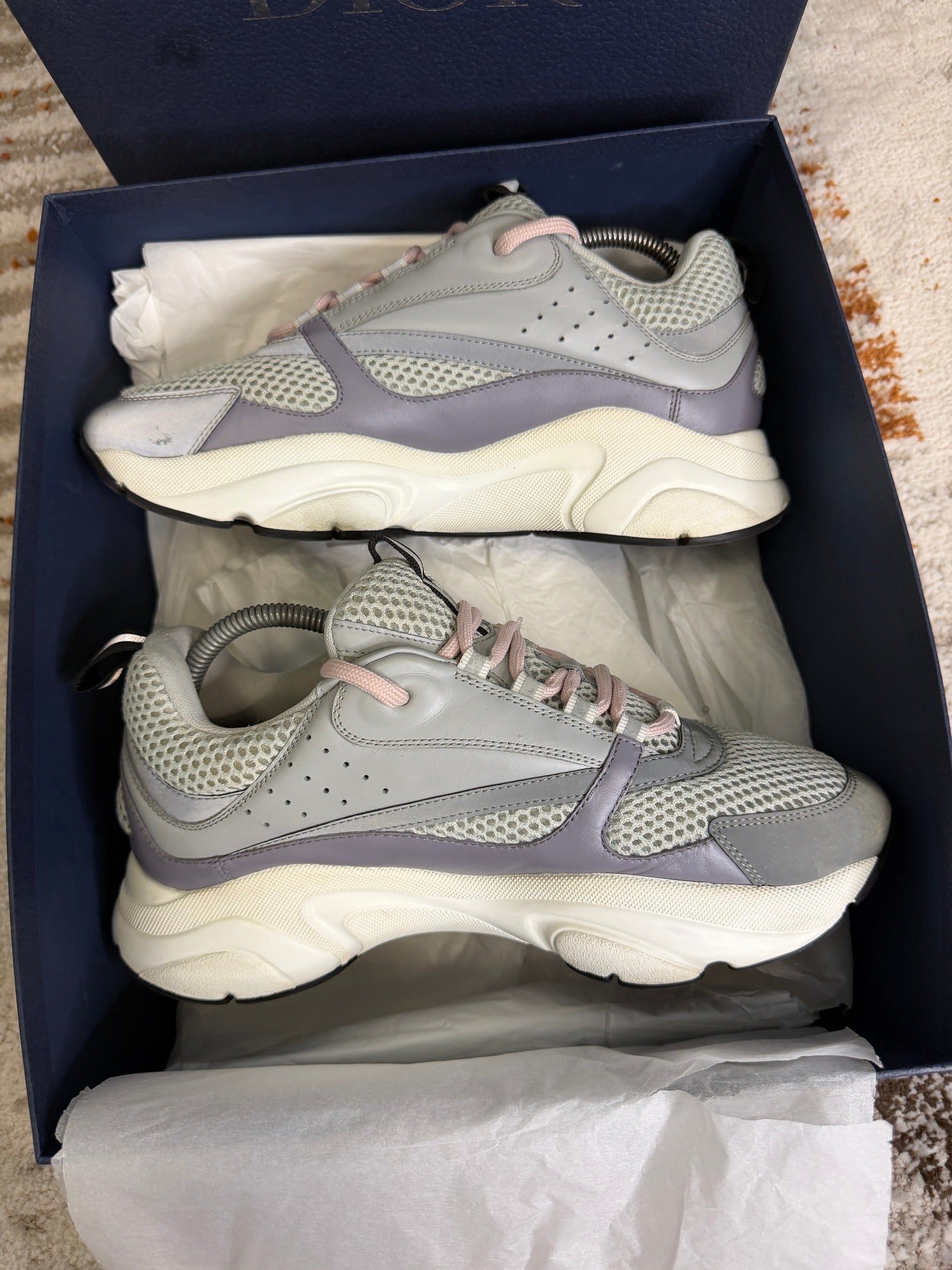 Dior B22 Trainers EU41 UK7 - Baby Blue - With Original Box