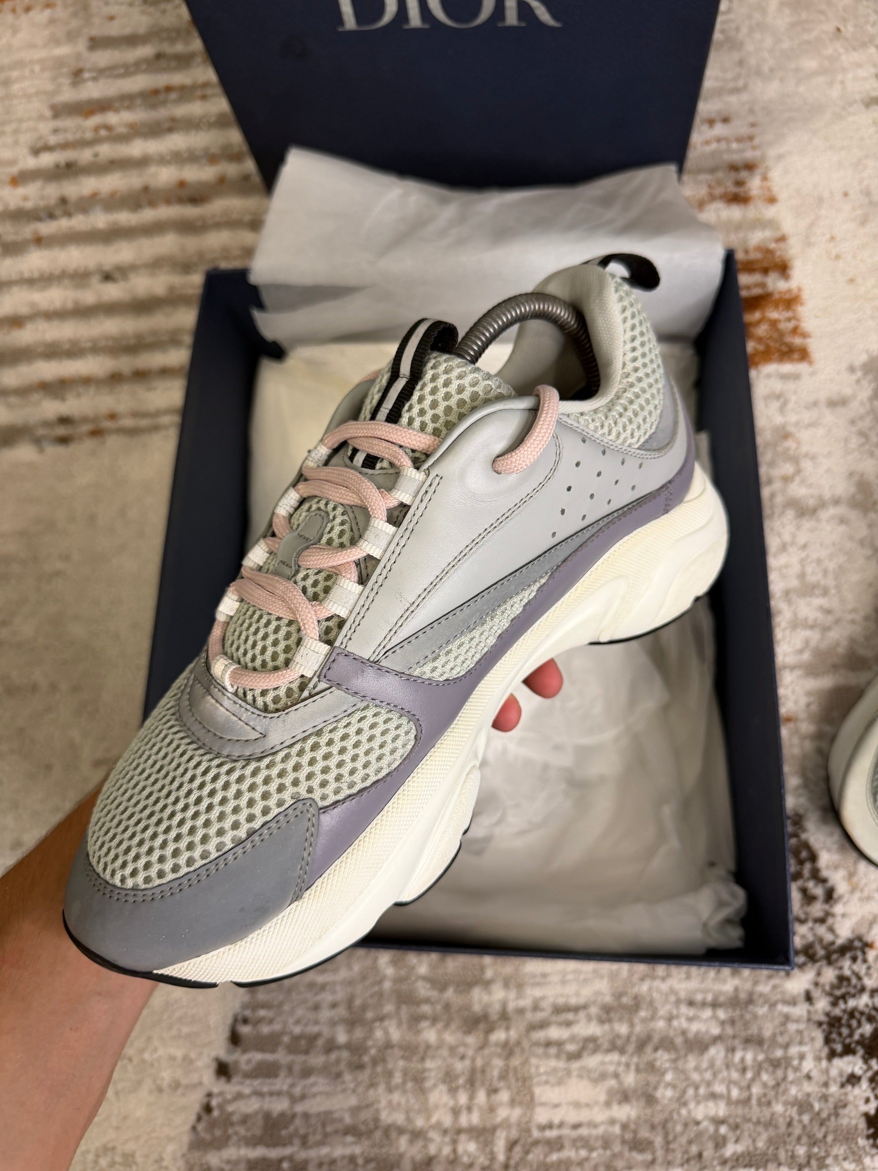 Dior B22 Trainers EU41 UK7 - Baby Blue - With Original Box