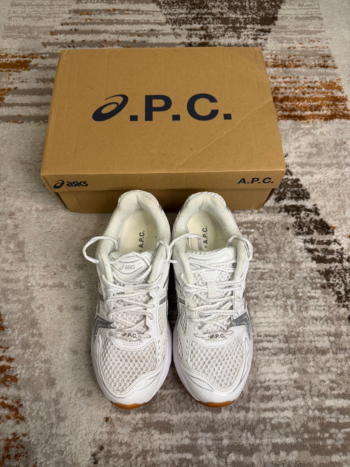 ASICS x A.P.C. GEL-Kayano 14 Trainers UK7 - White & Metallic Silver - With Box