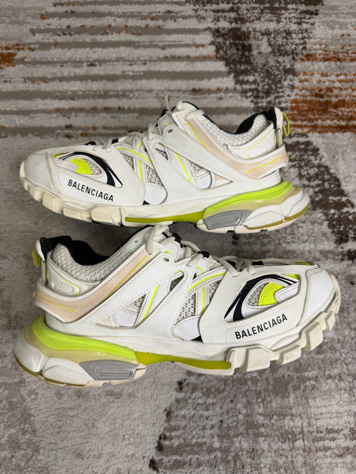 Balenciaga Track Trainers UK8 - White & Fluo Yellow