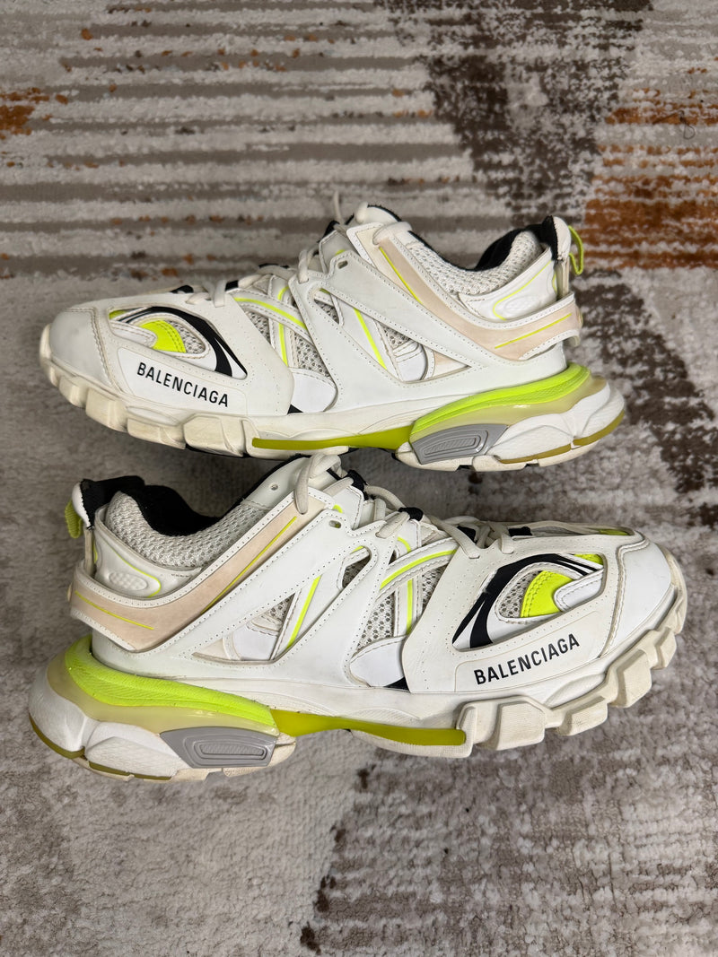 Balenciaga Track Trainers UK8 - White & Fluo Yellow