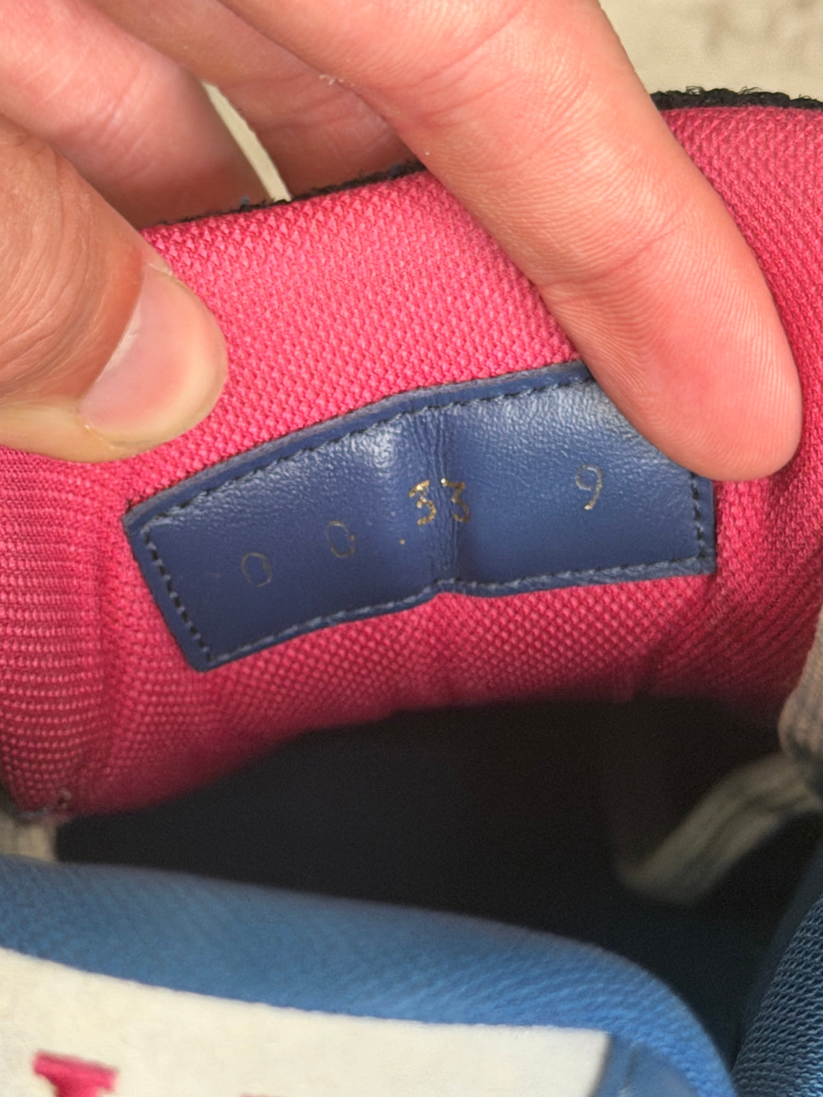 Louis Vuitton Run Away Trainers LV9 (UK9-10) - Blue Monogram & Pink - Discontinued