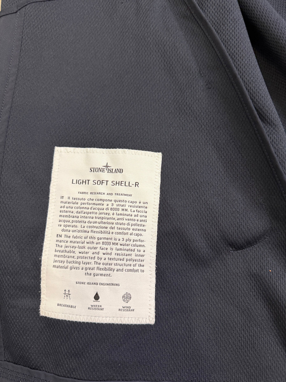 Stone Island Light Soft Shell-R Jacket Mens XL